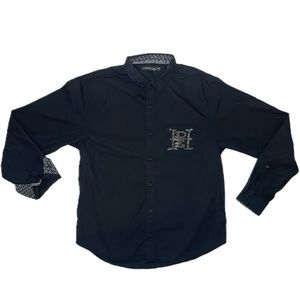 Ed Hardy Men’s Button Up Shirt with logo on the back